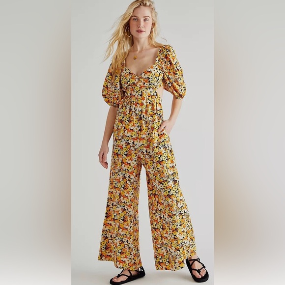 Free People Pants - FREE PEOPLE Printed Amy Jumpsuit Size medium